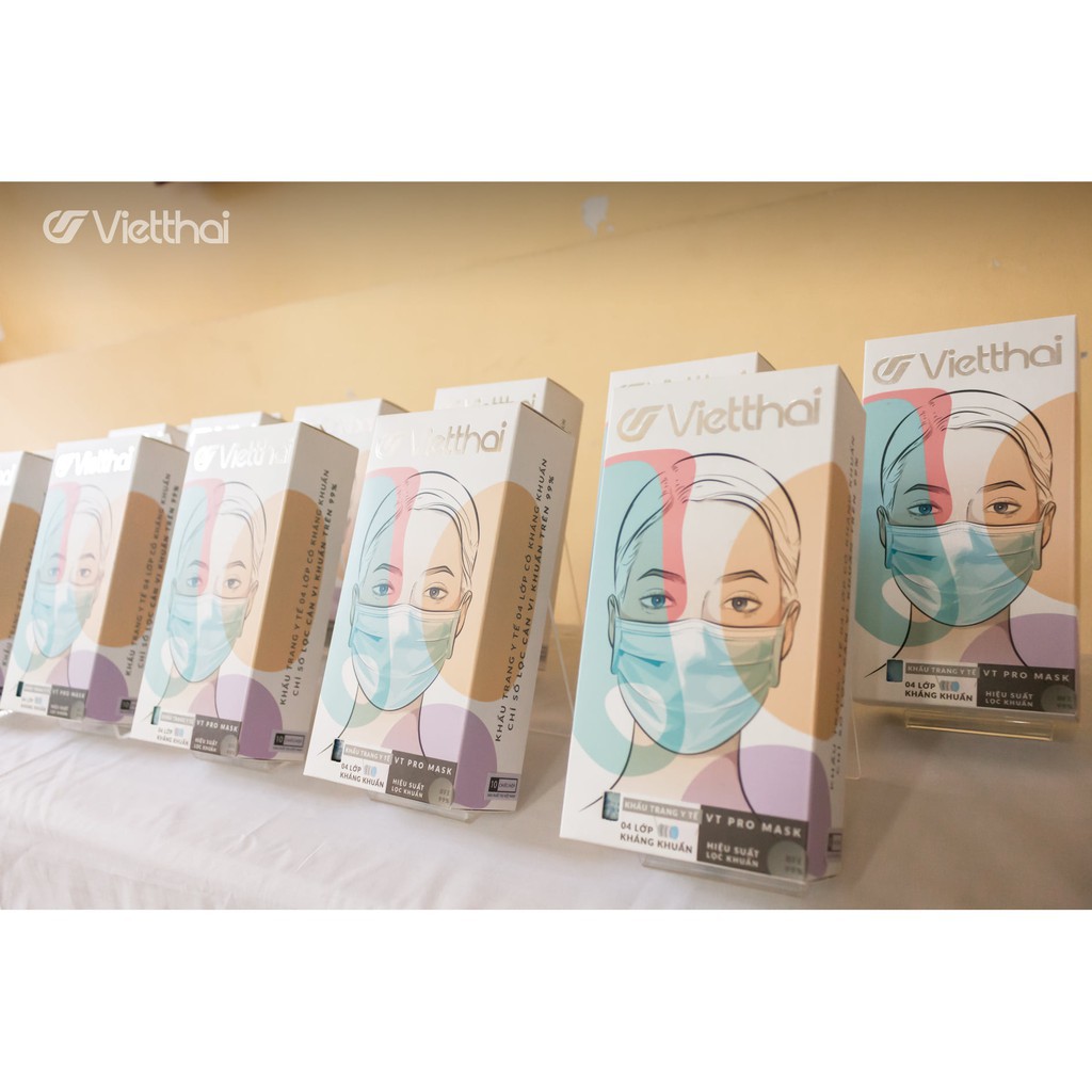 Khẩu trang Việt Thái Pro Mask, Khẩu trang y tế hộp 20 chiếc