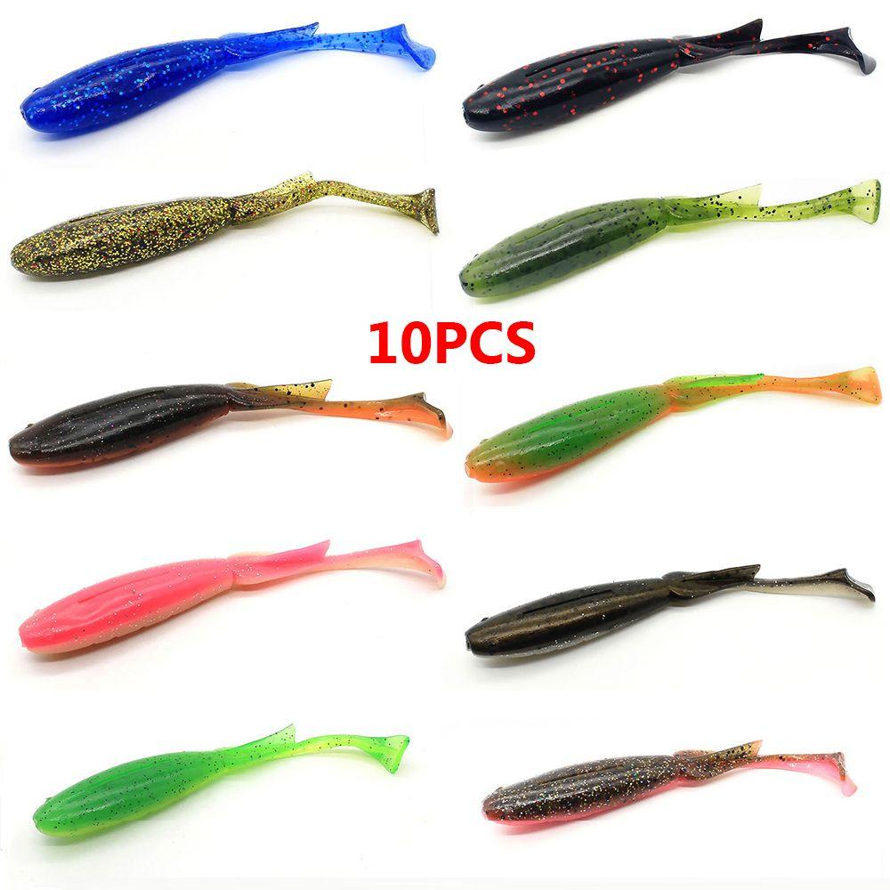 MUVAKO Set 10 mồi câu cá giả wobbler  mềm mại 8cm 3.4g