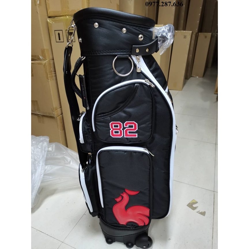 Túi gậy golf có bánh xe vải dù chống nước LeCoq Sportif chống xước chắc chắn shop GOLF PRO TM029