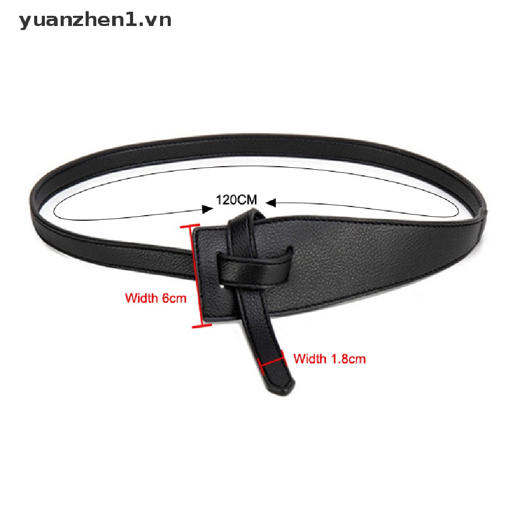 Thắt lưng da PU thiết kế thắt nút mềm mại độc đáo dành cho nữ