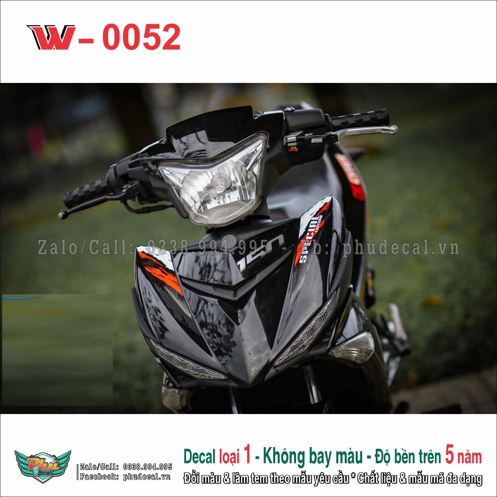 Tem rời Dán Xe Exciter 150 đen đỏ City