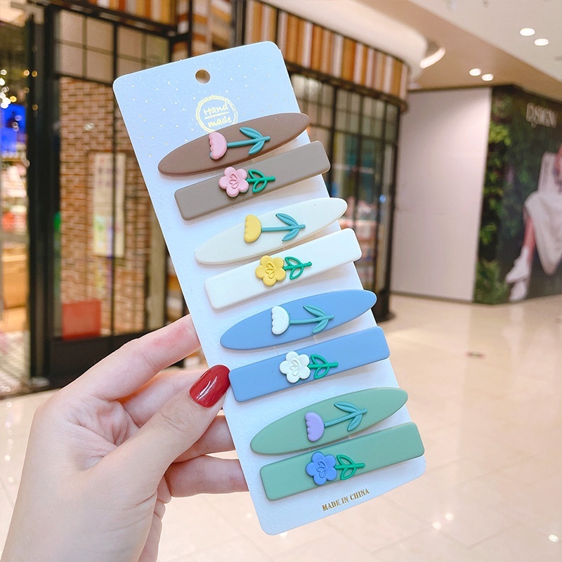 Kẹp Tóc Mái Vịt Hình Hoa Màu Sắc Ngọt Ngào Dễ Thương