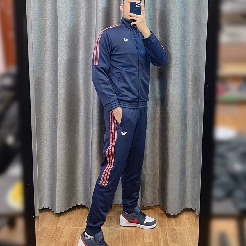 [ CÓ VIDEO SẢN PHẨM] Bộ thể thao Adidas TRACK JACKET 3 SỌC SPORT NAVY - GN2446 GN2448 | HÀNG CHUẨN 1:1 | CÓ TEM HDSD