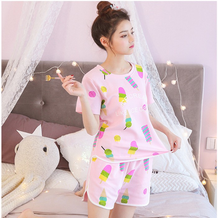 Bộ đồ ngủ nữ 100% cotton Quảng Châu