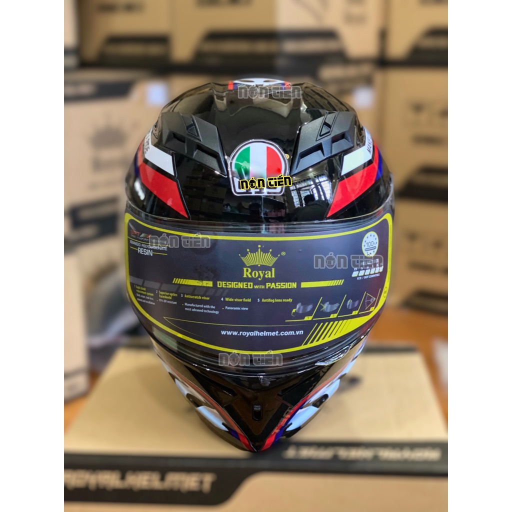 Mũ Full Face 2 Kính Royal M266 bản tem BMW KING SHARK (HP4 RACE) cực đẹp, MUA 1 mũ  TẶNG 1 quà , Bảo hành 12 tháng