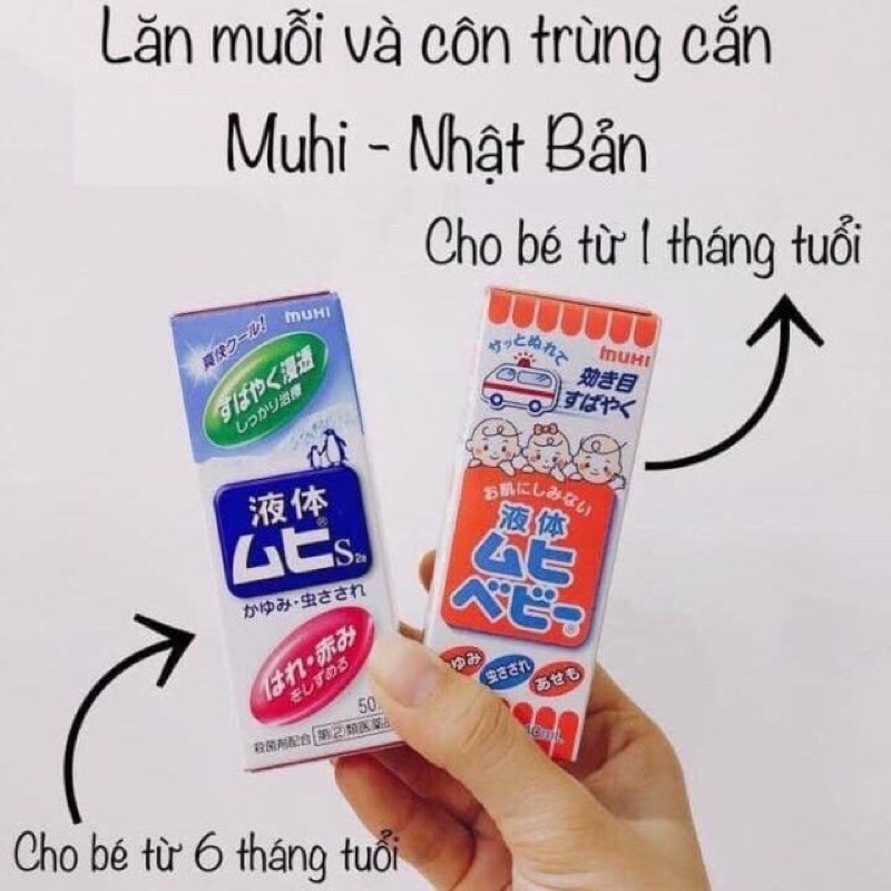 Lăn bôi muỗi và côn trùng đốt Muhi Nhật Bản[date xa 2026]