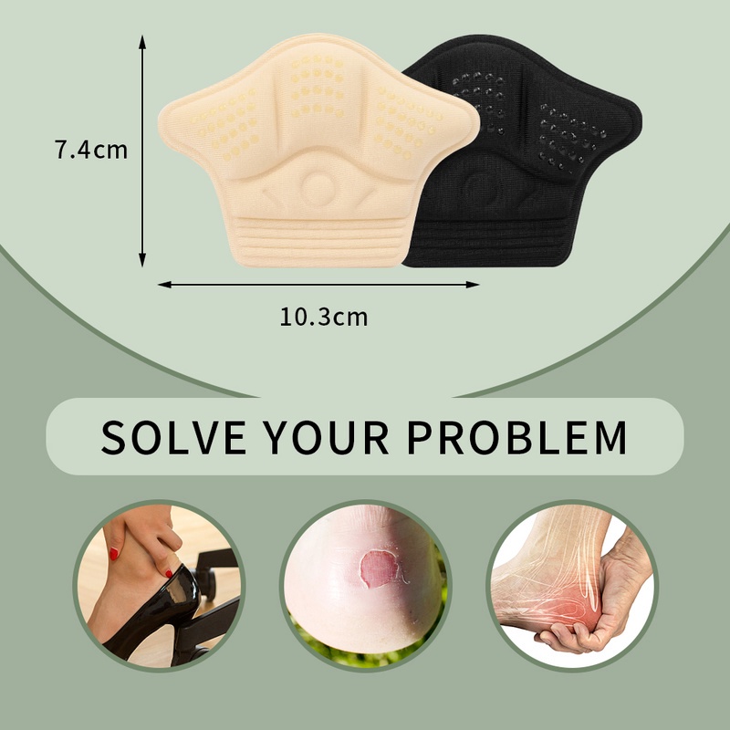 Set 2 Miếng Lót Giày Cao Gót Giảm Đau Chống Mài Mòn Hình Vương Miện Có Thể Điều Chỉnh Kích Thước
