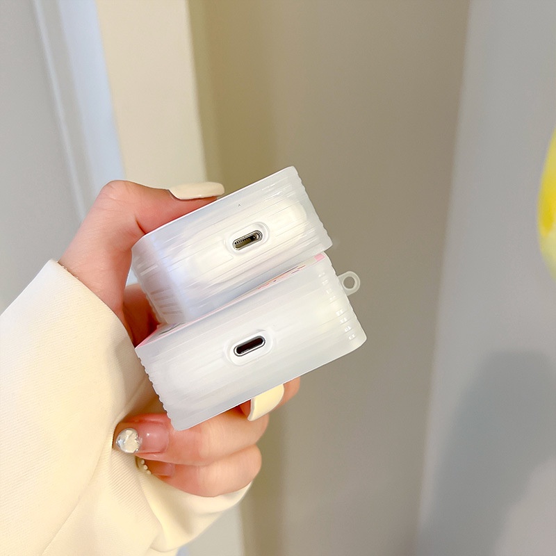 Vỏ Bảo Vệ Hộp Sạc Tai Nghe airpods pro / airpods3 Bằng Silicon Hình Vuông Họa Tiết Hoạt Hình