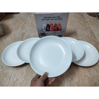 Bộ 6 đĩa sứ cao cấp trắng tinh, dày dặn