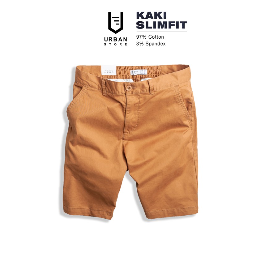 Quần Short Kaki Nam cooPure, Quần Short Kaki Extra 3% Spandex Slimfit NO.2305