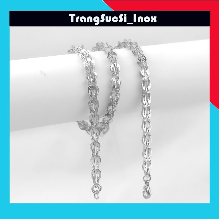 Sỉ dây chuyền nữ inox kiểu đuôi phụng 5mm sáng đẹp, không đen, dễ phối đồ