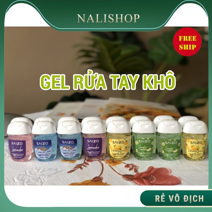 Gel Rửa Tay Khô, Nước Rửa Tay Khô SAIZO Nhật Bản Giúp Làm Sạch Tay, Nhanh Khô, Mùi Hương Dễ Chịu, An Toàn