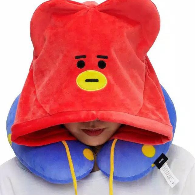 Gối Kê Cổ Hình Chữ U Có Nón In Hình Nhân Vật Bt21 Bts