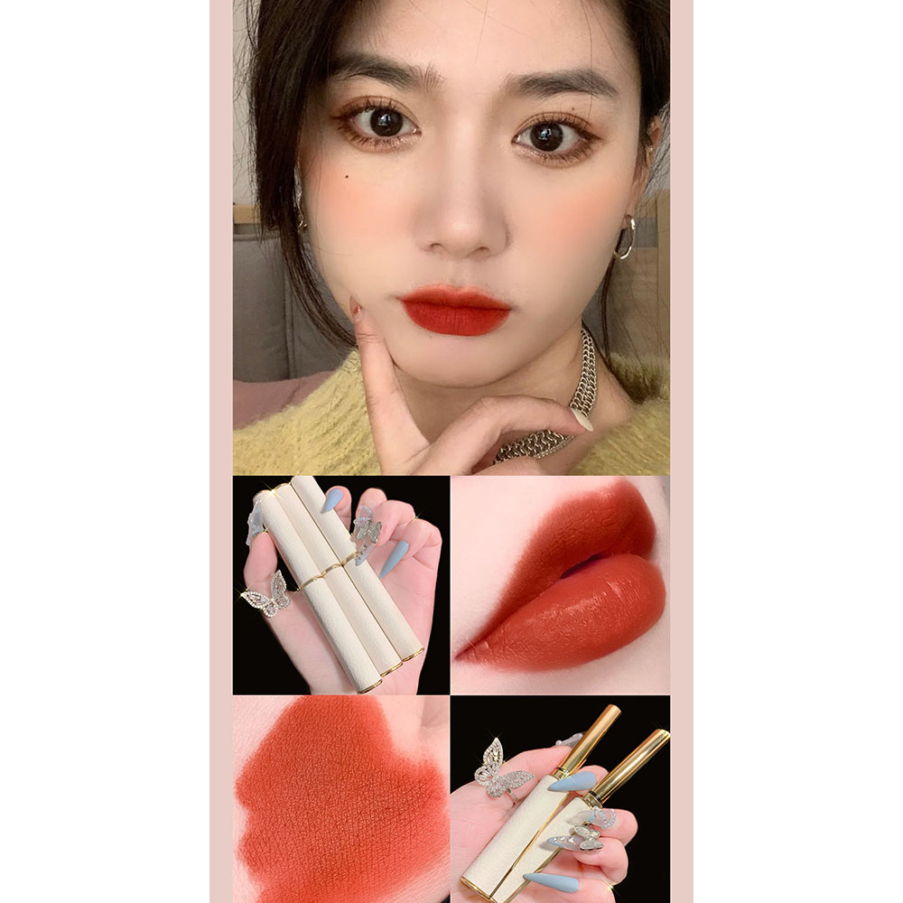 (Hàng Mới Về) Son Môi Màu Nhung Lì Tự Nhiên Không Dính Cốc Không Phai | BigBuy360 - bigbuy360.vn