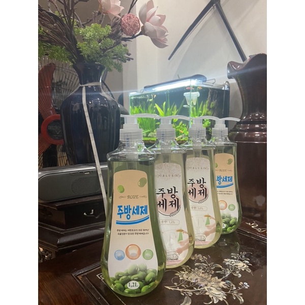 Nước rửa chén cao cấp trà xanh Blue 1,2L Hàn Quốc - Nước rửa chén Organic