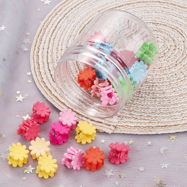 Hộp kẹp tóc càng cua mini nhiều màu và hình dạng xinh xắn cho bé gái