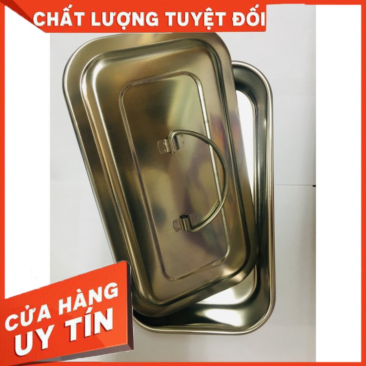 [TBYT ĐỨC NGA] Hộp tiểu phẫu Hộp chữ nhật Inox HÀNG CHUẨN