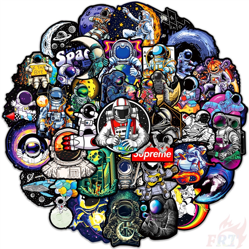 100Pcs/Set ❉ Classical Black Color . Outer Space Series A Stickers ❉ Waterproof DIY Fashion Doodle Decals Stickers