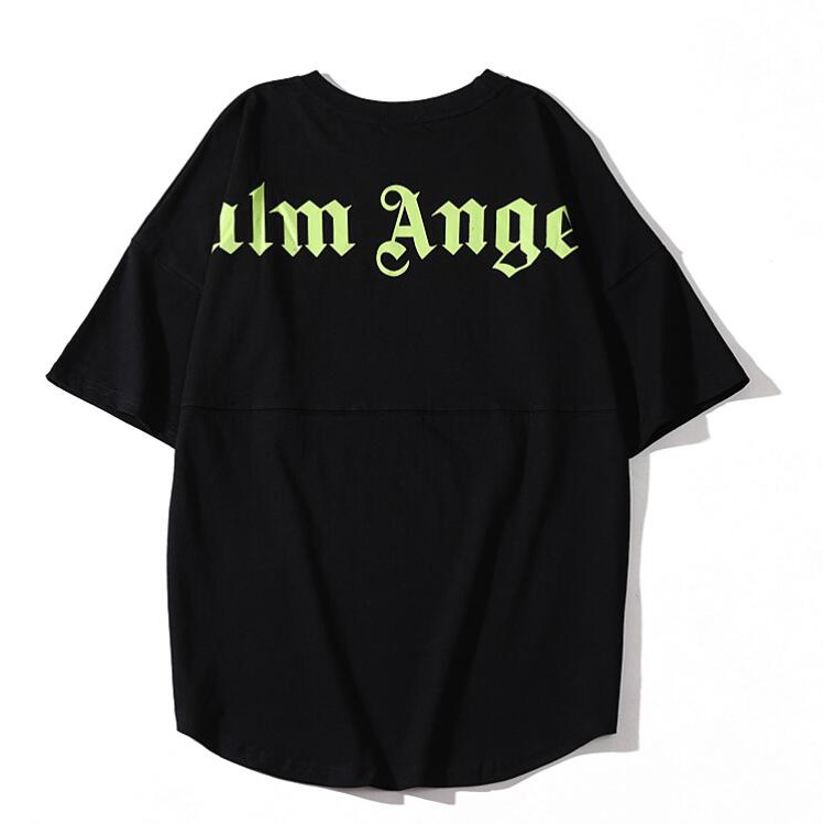 Áo thun tay ngắn họa tiết chữ Palm Angels trẻ trung dành cho nam nữ