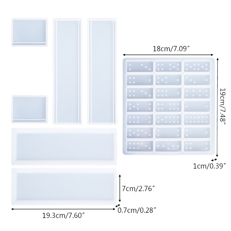 Khuôn Làm Trang Sức Quân Bài Domino Bằng Nhựa Resin Độc Đáo DIY