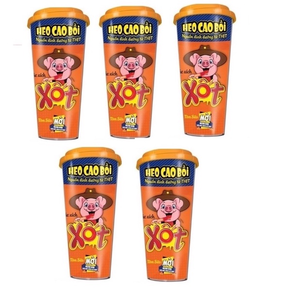 Lốc 5 ly xúc xích lắc heo cao bồi | BigBuy360 - bigbuy360.vn