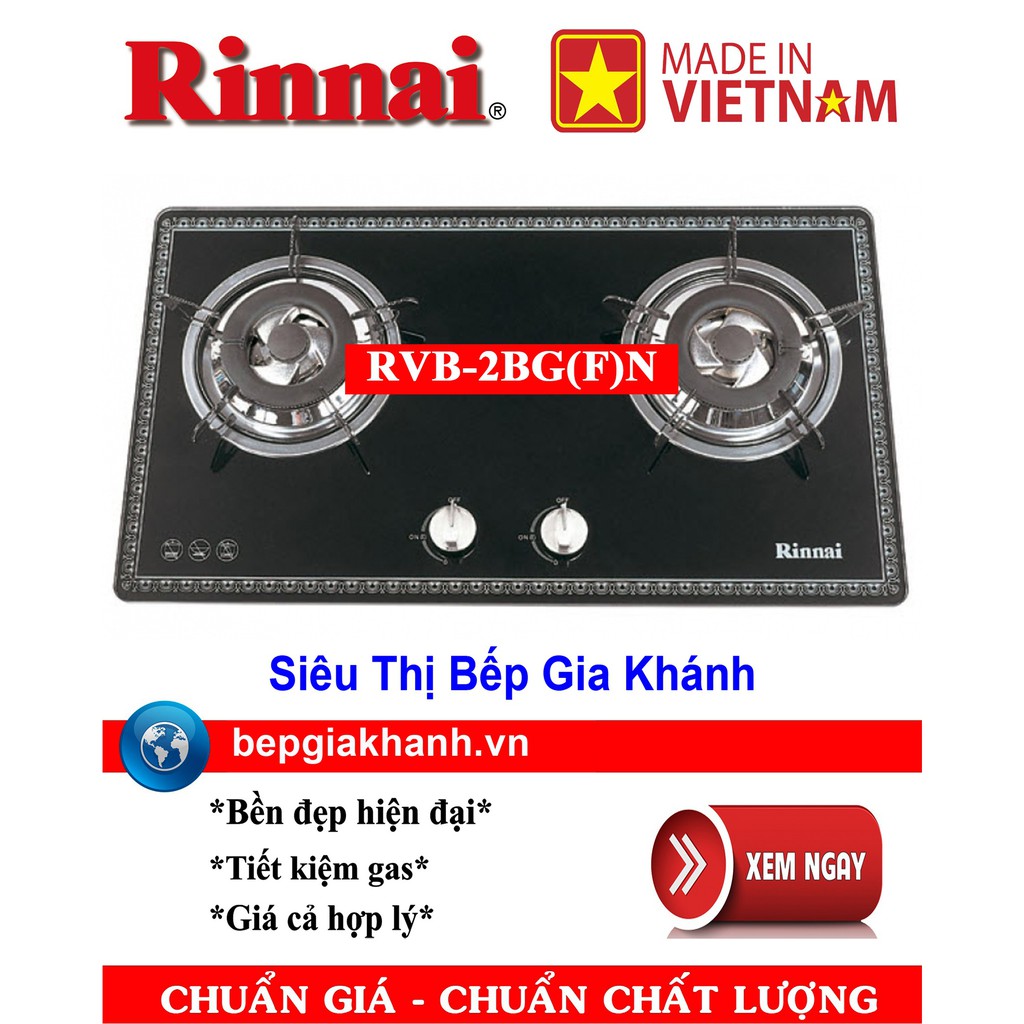Bếp gas âm Rinnai RVB-2BG(F)N sản xuất tại Việt Nam