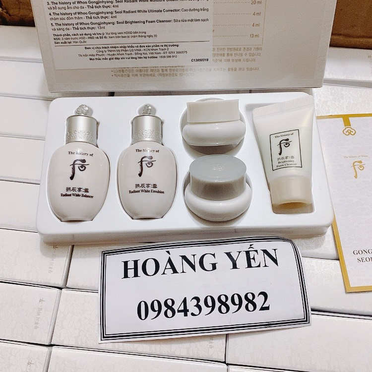 [XẢ KHO-DATE 2024]Set whoo dưỡng trắng mini Whoo Seol Radiant White Special Gift Set