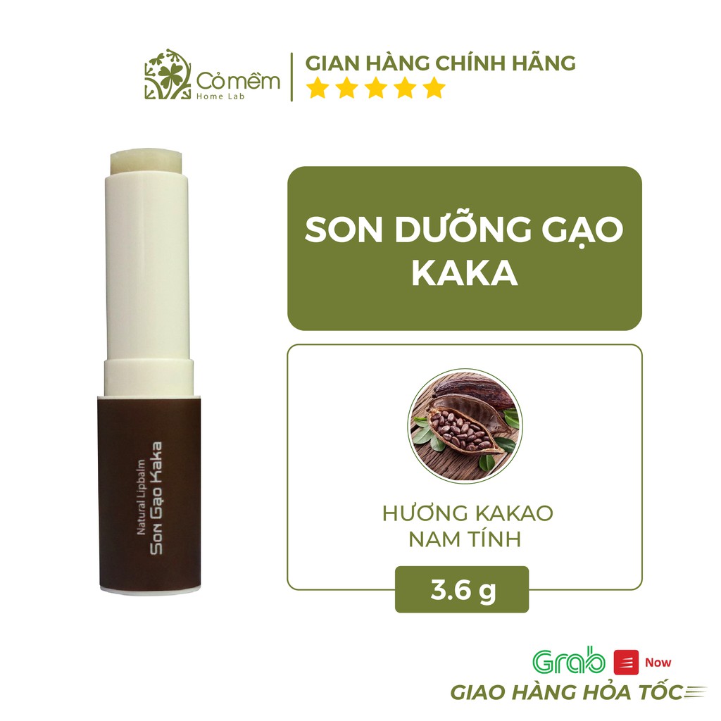 Son Dưỡng Gạo Kaka Cho Nam Dưỡng Môi Hết Khô Nẻ 3,6g Cỏ Mềm