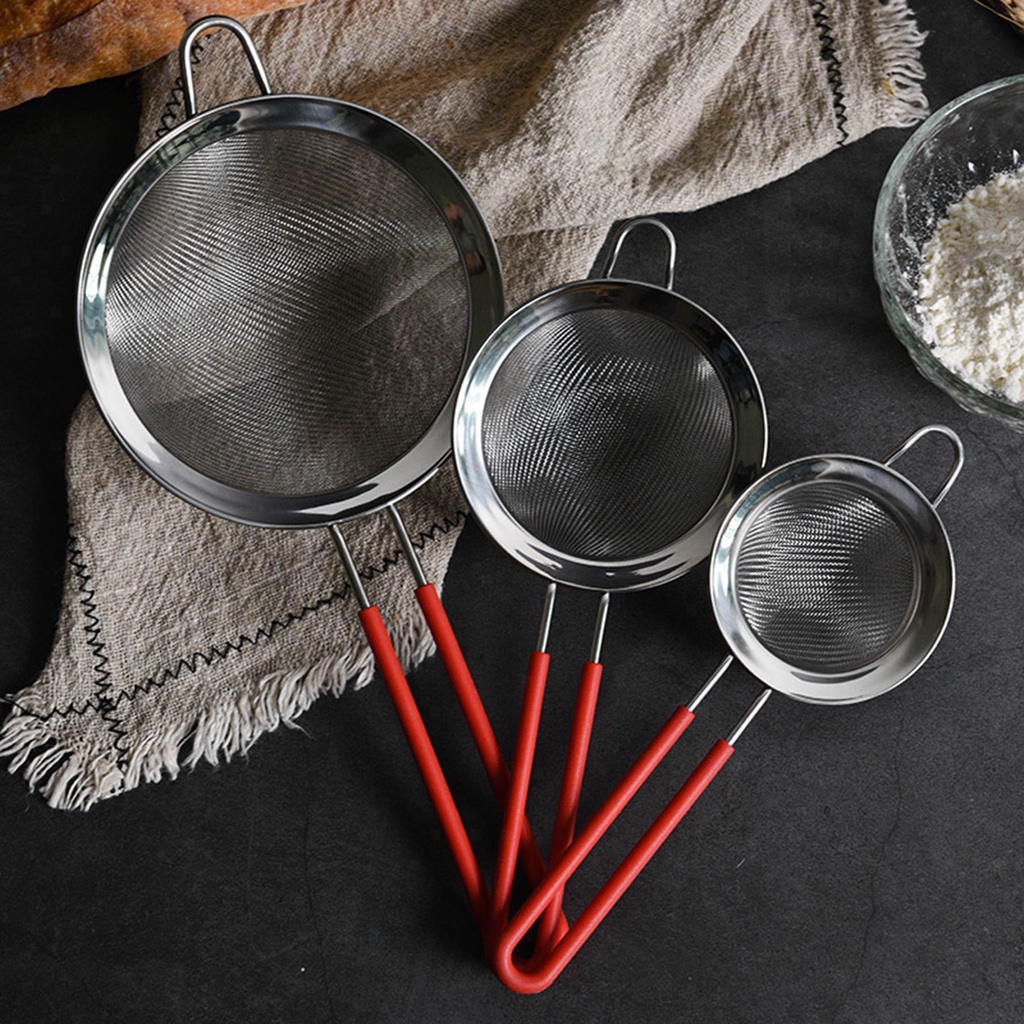 Muỗng rây bột bằng thép không gỉ có tay cầm bền bỉ tiện dụng
