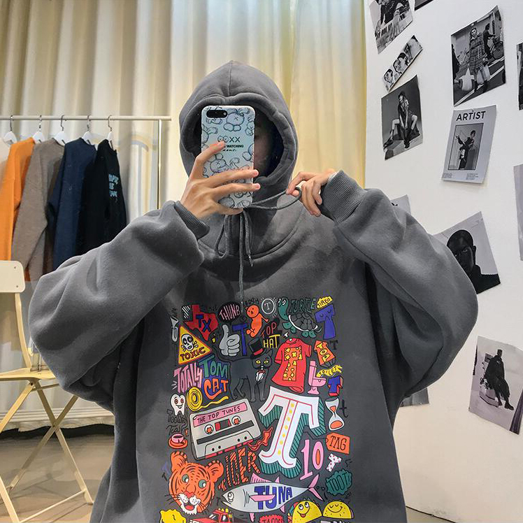 Áo Hoodies Oversize Thời Trang Dành Cho Nam (4 Màu)