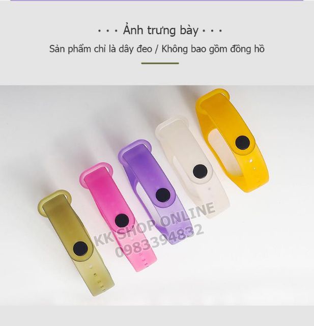 Dây đeo trong suốt MIJOBS chính hãng cho Xiaomi Miband 3 Xiaomi Miband 4