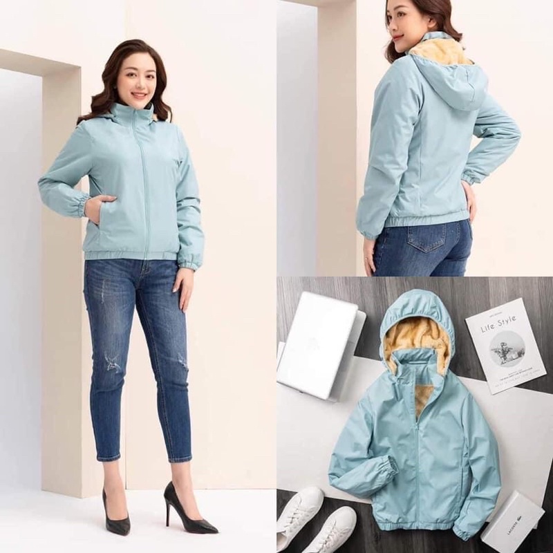 Áo gió lót lông cbee có mũ