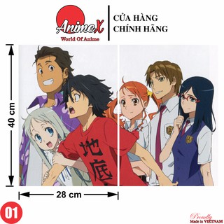 Combo 2 Tấm Poster Áp Phích A3 Anime AnoHana - Đóa Hoa Ngày Ấy Dán Tường, Dán Kính, Trang Trí Nhà Cửa By AnimeX
