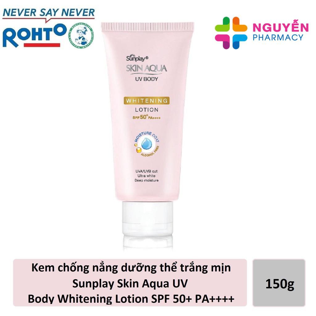 Kem chống nắng dưỡng thể trắng mịn Sunplay Skin Aqua UV Body Whitening Lotion SPF 50+ PA++++ (150g)