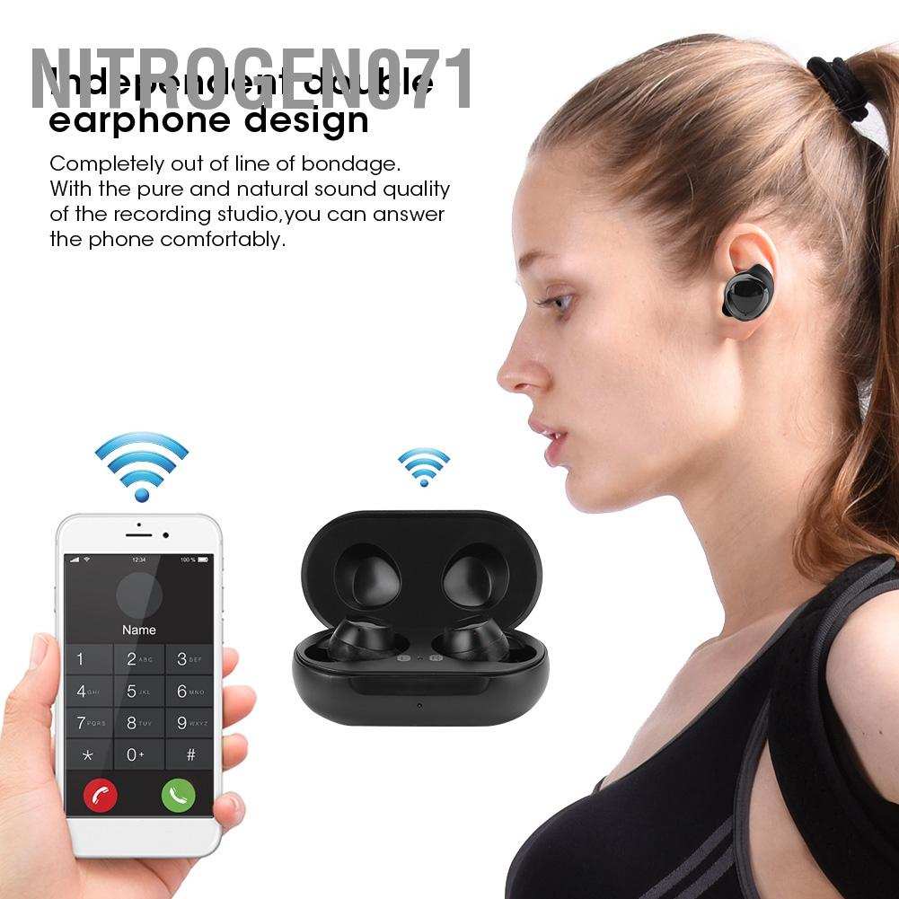 Nitrogen071 R170 Bluetooth 5.0 Earphone True Wireless Smart Touch Mini In‑ear Sport for Samsung Buds