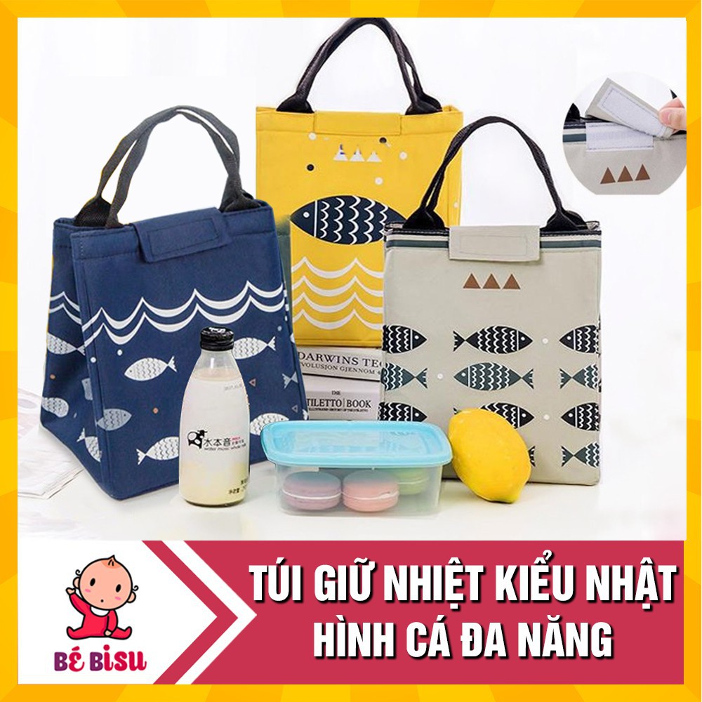 Túi giữ nhiệt kiểu Nhật hình cá (20x17x23 cm) đa năng