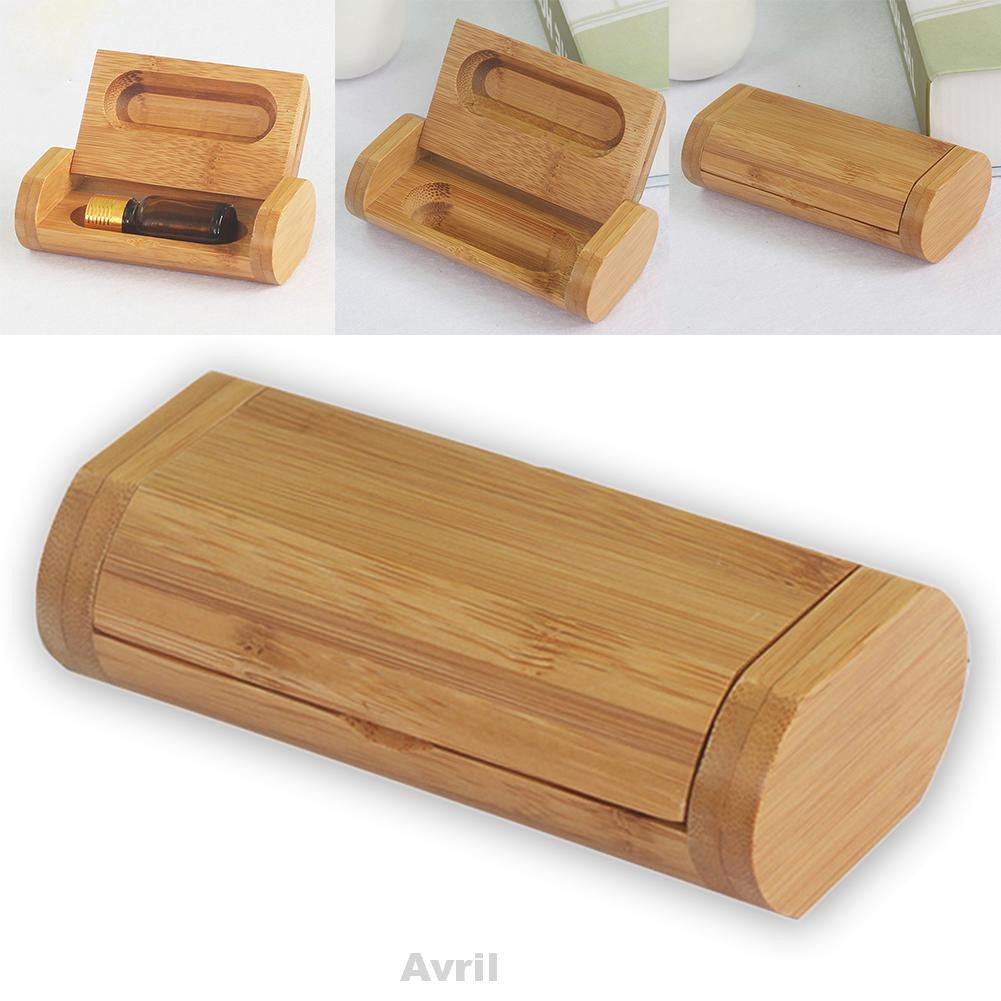 Skin Care Jewelry Travel Bamboo Salon Aromatherapy Home Essential Oil Storage Box