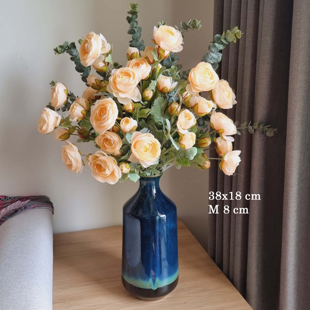 Lọ hoa cao 38 cm - Bình hoa gốm sứ Bát Tràng cao cấp - Decor trang trí nhà đẹp đón Tết