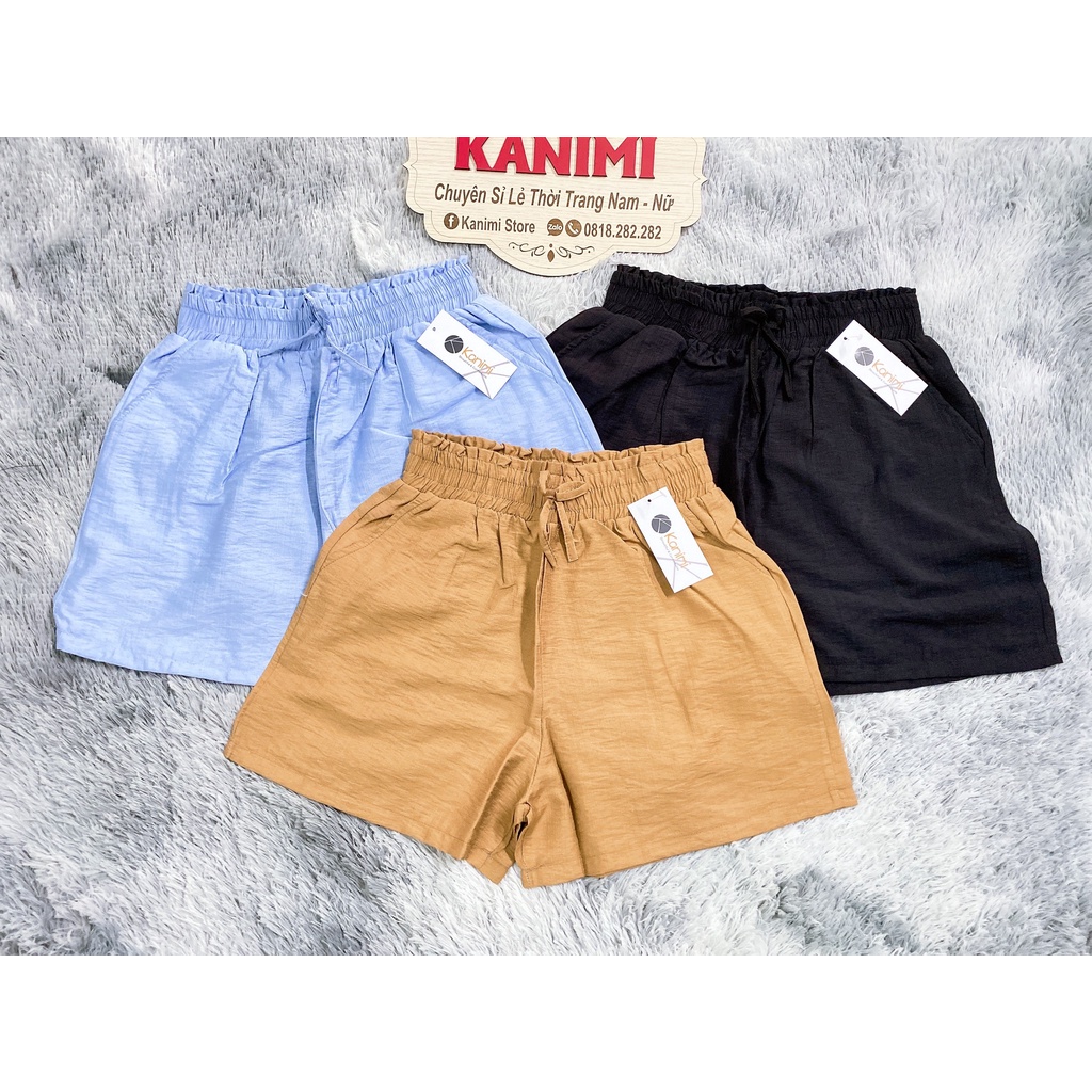 Quần short nữ kanimi,quần đùi đũi LẠNH nữ chất đũi siêu mát Hot nhất.