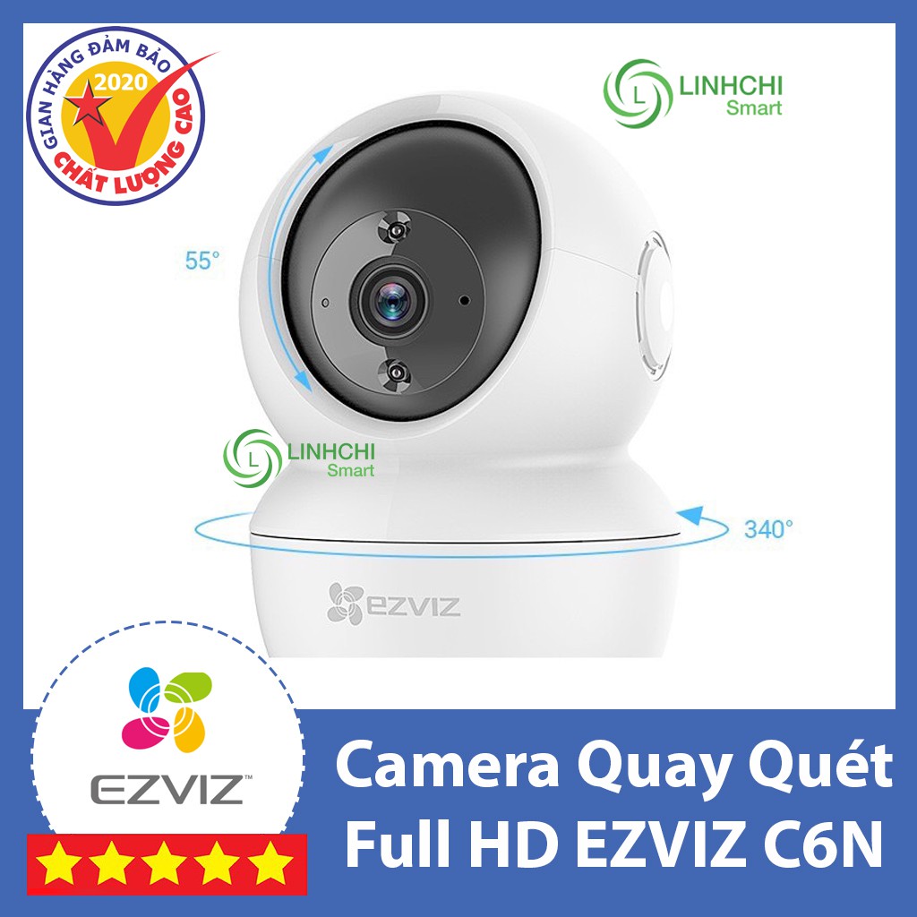 Camera Wifi 360 Ezviz Full HD 1080p bản 2019 - Smart Night Vision - C6N