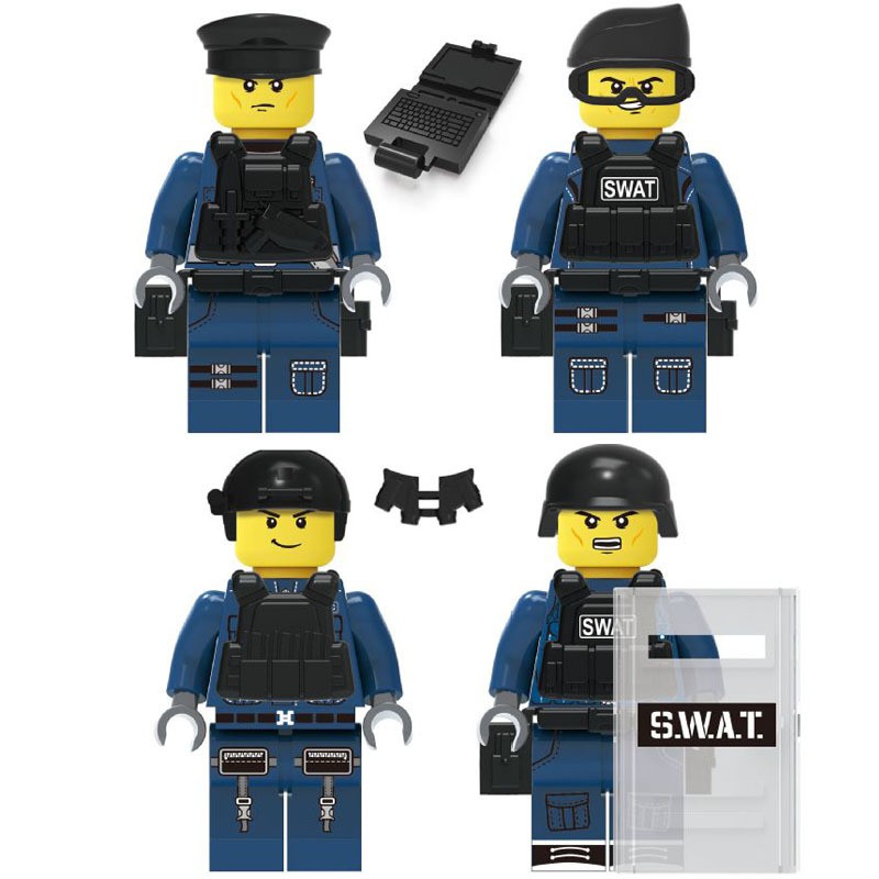 Bộ 16 nhân vật minifigures SWAT CS1632