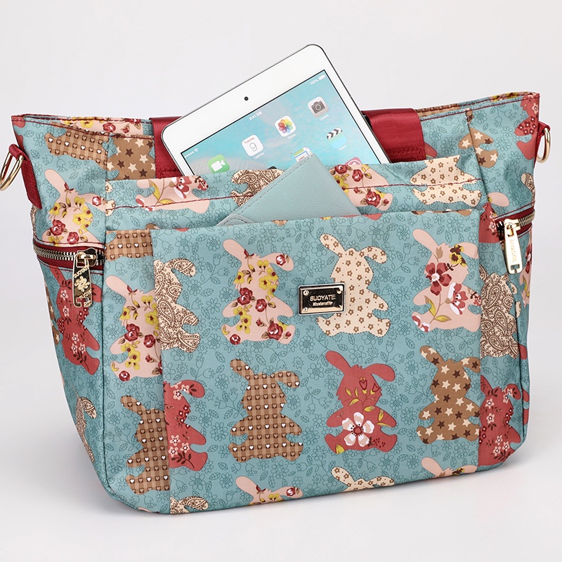 Túi Xách Vải Canvas Cỡ Lớn In Họa Tiết Thời Trang Cho Nữ