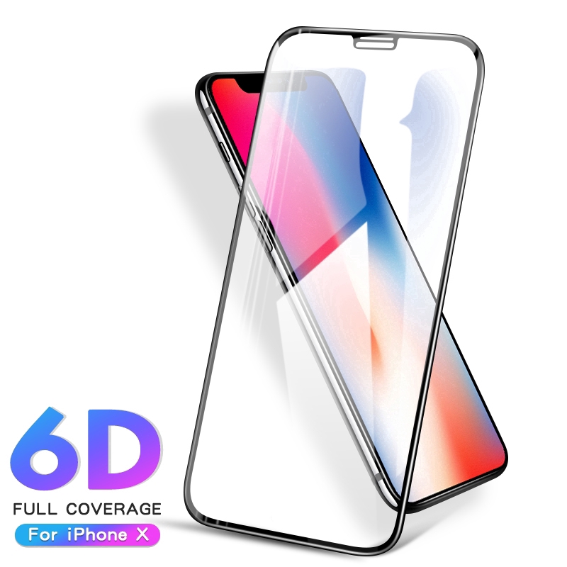 Kính Cường Lực 6d Bảo Vệ Toàn Màn Hình Dành Cho Iphone Xs Max Xr X 6 6s 7 8 Plus