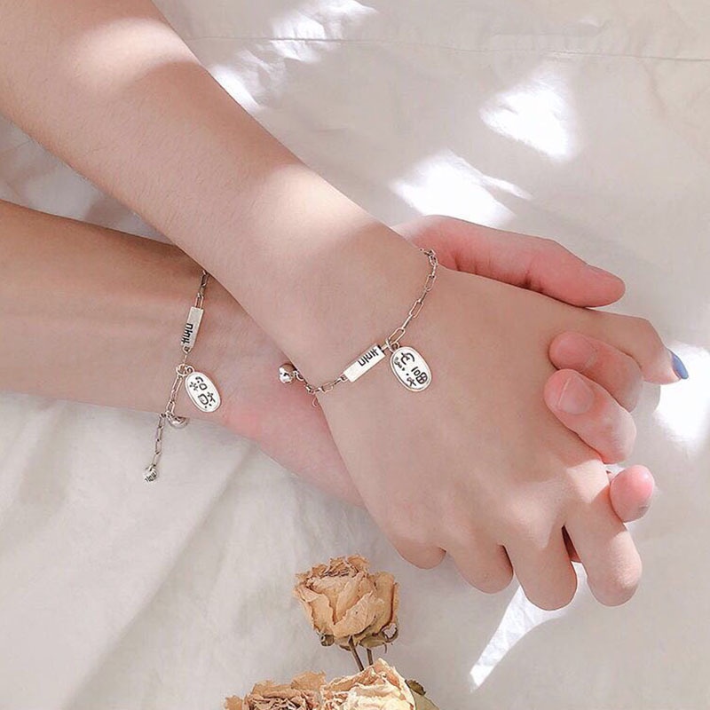 🍰 Set 2 vòng cặp, vòng đôi bằng thép / dây hút nam châm cá tính cho bạn thân, cặp đôi nam nữ