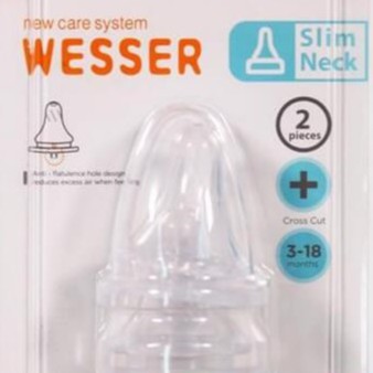 Set 2 núm Wesser cổ hẹp (S-M-L-+),Núm Thay Thế Bình Wesser Núm Silicon Siêu Mềm Chính Hãng