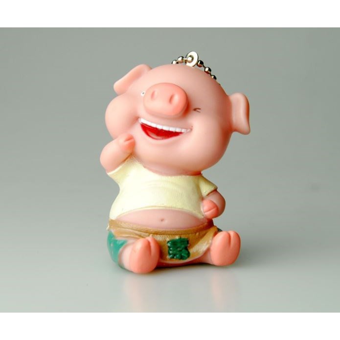 Trang trí lợn cười hở bụng (ngồi)