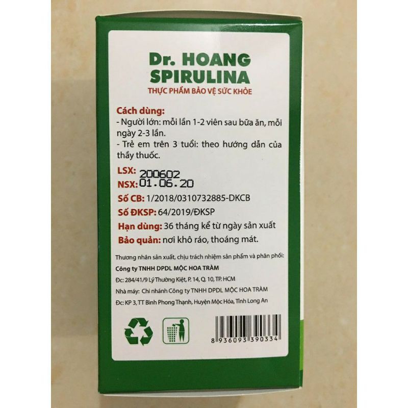 TẢO DR HOANG SPIRULINA (Bs. Lương Lễ Hoàng) | BigBuy360 - bigbuy360.vn