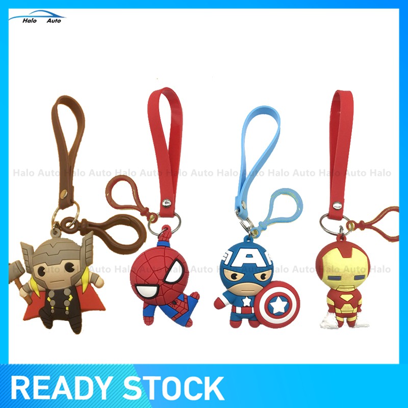 Móc khóa trang trí hình nhân vật siêu anh hùng Marvel độc đáo dễ thương