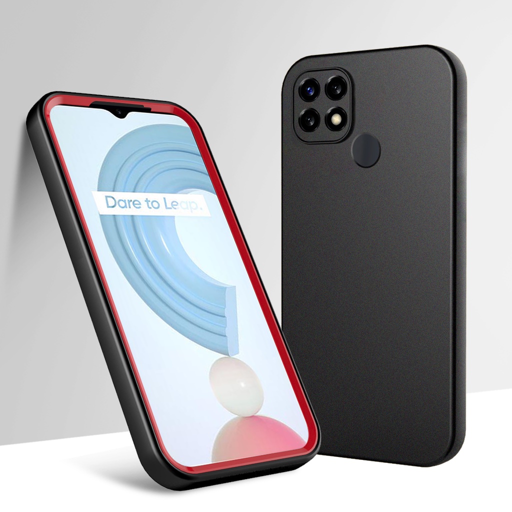 Ốp Điện Thoại Silicone Hai Màu Kẹo Cho Realme C21Y C25Y C12 C25 C25S C11 2021 C20 C20A C21