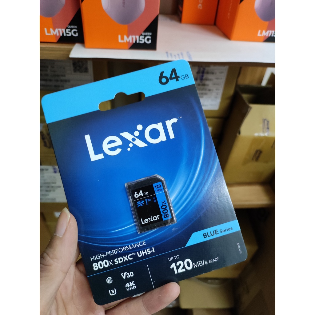 Thẻ nhớ máy ảnh LEXAR 800x SDHC /SDXC UHS-I Cards BLUE Series